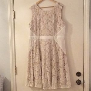 Plus Ivory Lace Dress